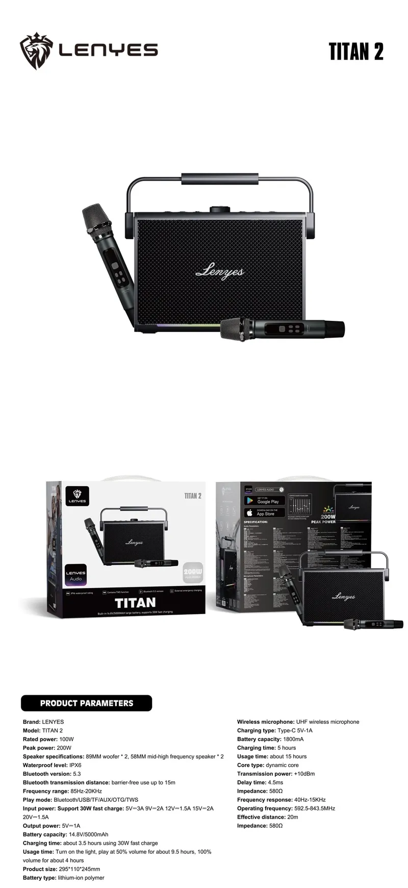 Lenyes Speaker TITAN 2