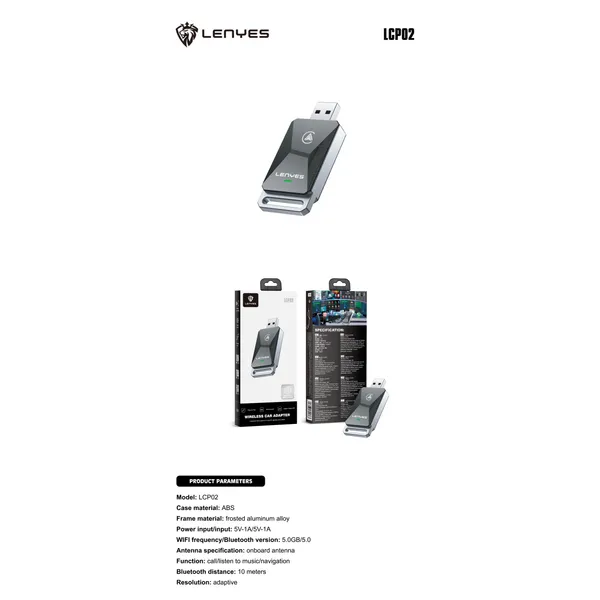 Lenyes Wireless Car Adapter LCP02