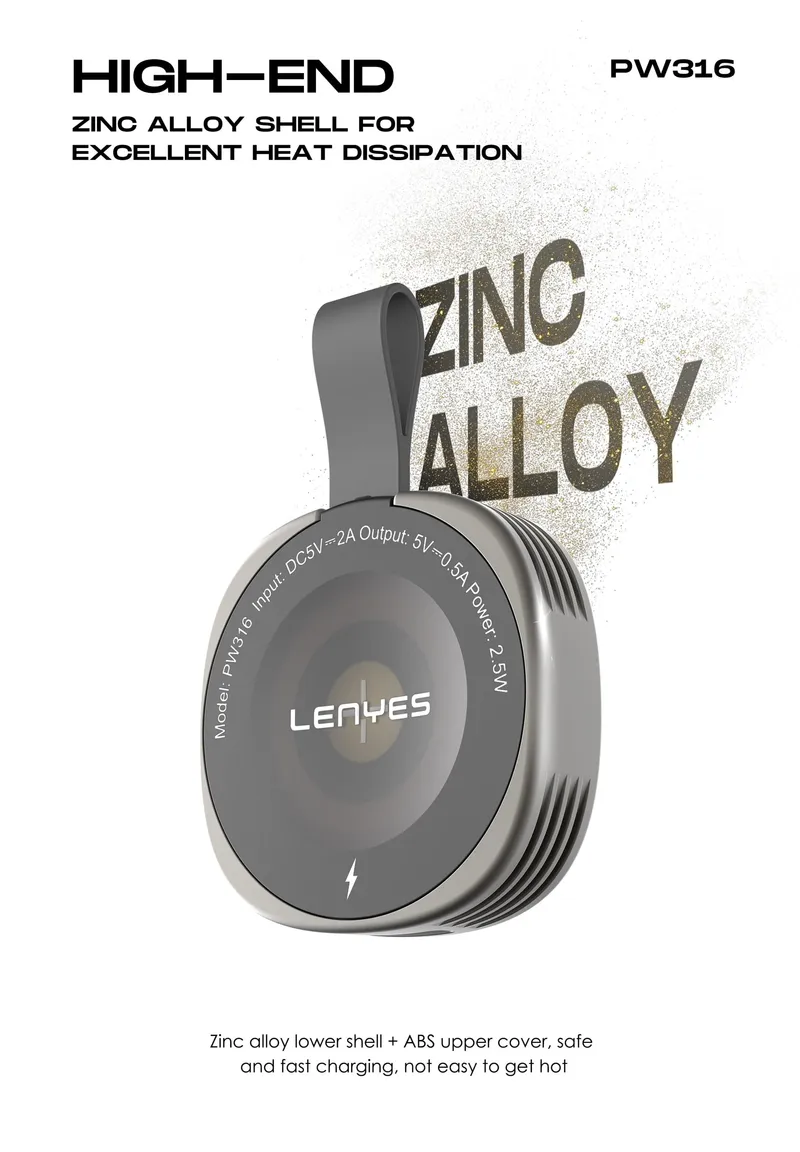 Lenyes Portable Watch Wireless Charger PW316
