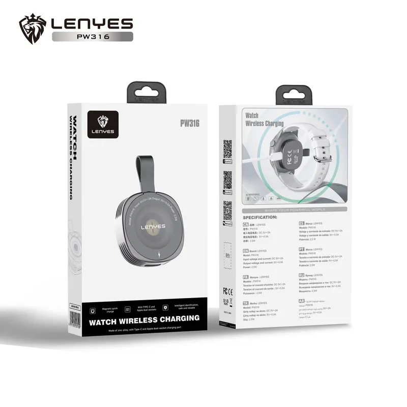 Lenyes Portable Watch Wireless Charger PW316