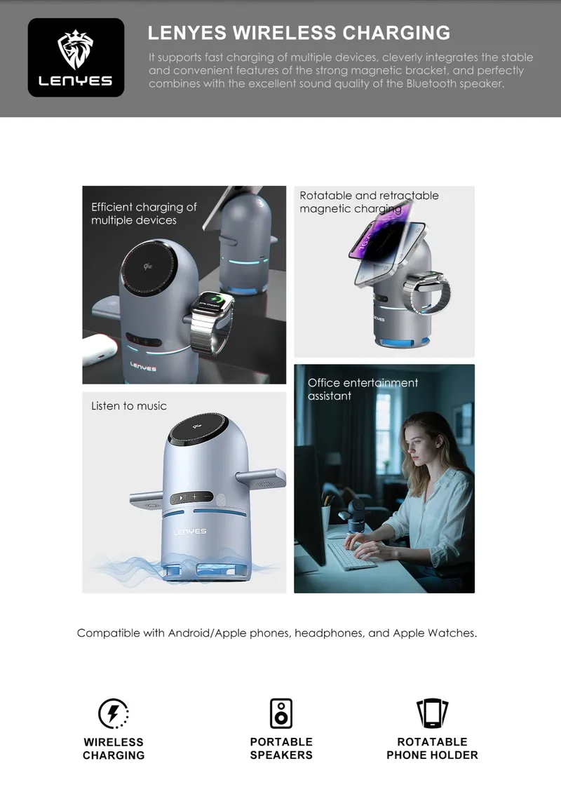 Lenyes 3-in-1 Wireless Charger PW321