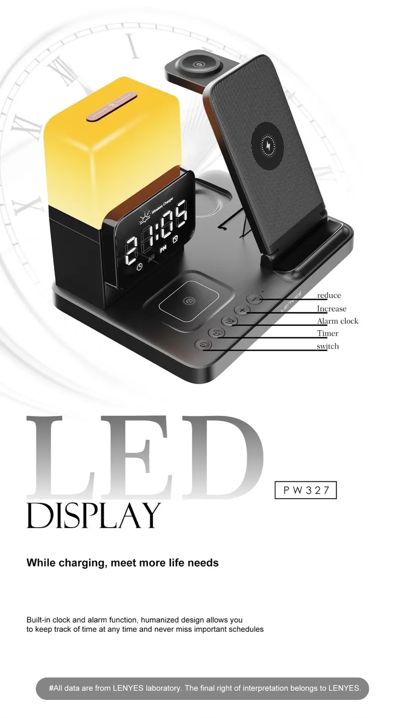 Lenyes 3-in-1 Wireless Charger PW327