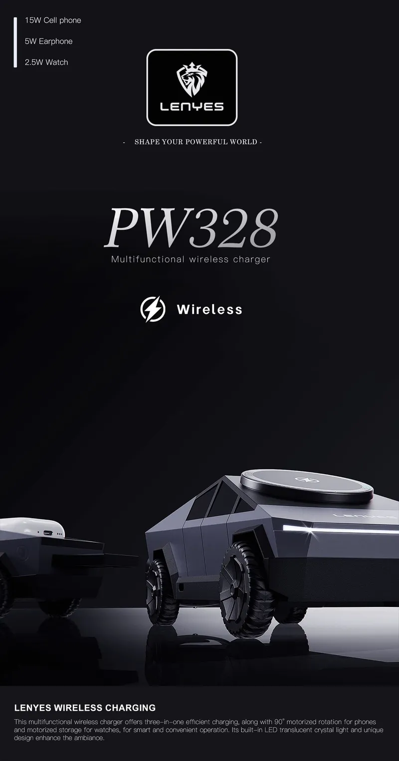 Lenyes 3-in-1 Wireless Charger PW328