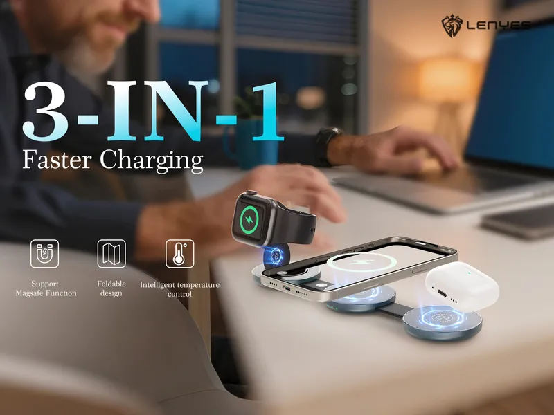 Lenyes 3-in-1 Wireless Charger PW330D