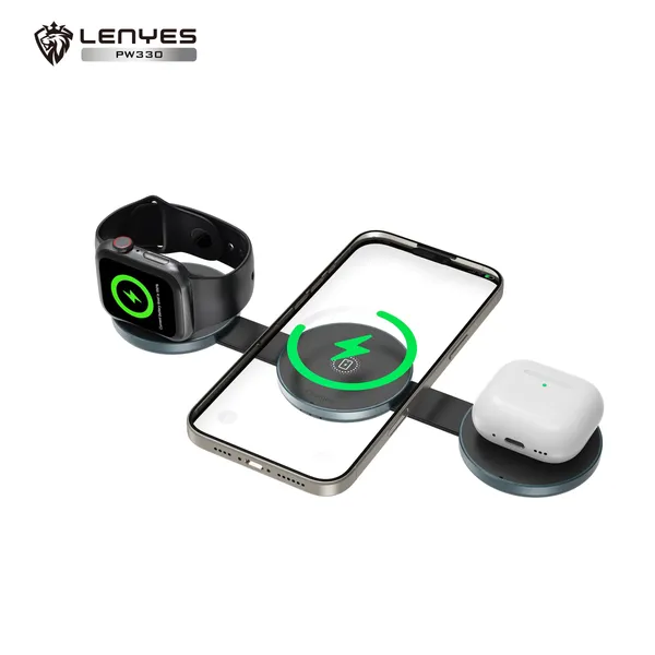 Lenyes 3-in-1 Wireless Charger PW330D