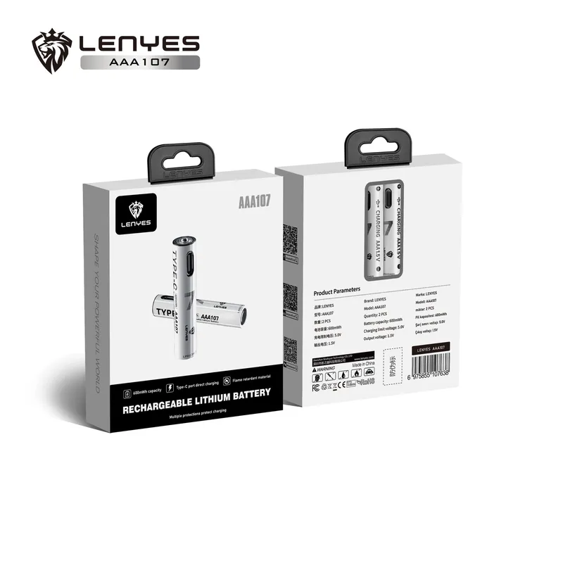 Lenyes USB-C Rechargeable Battery AAA107