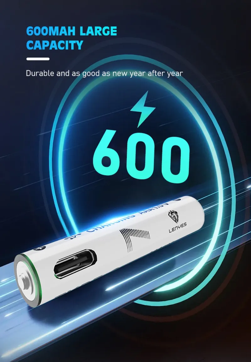 Lenyes USB-C Rechargeable Battery AAA107