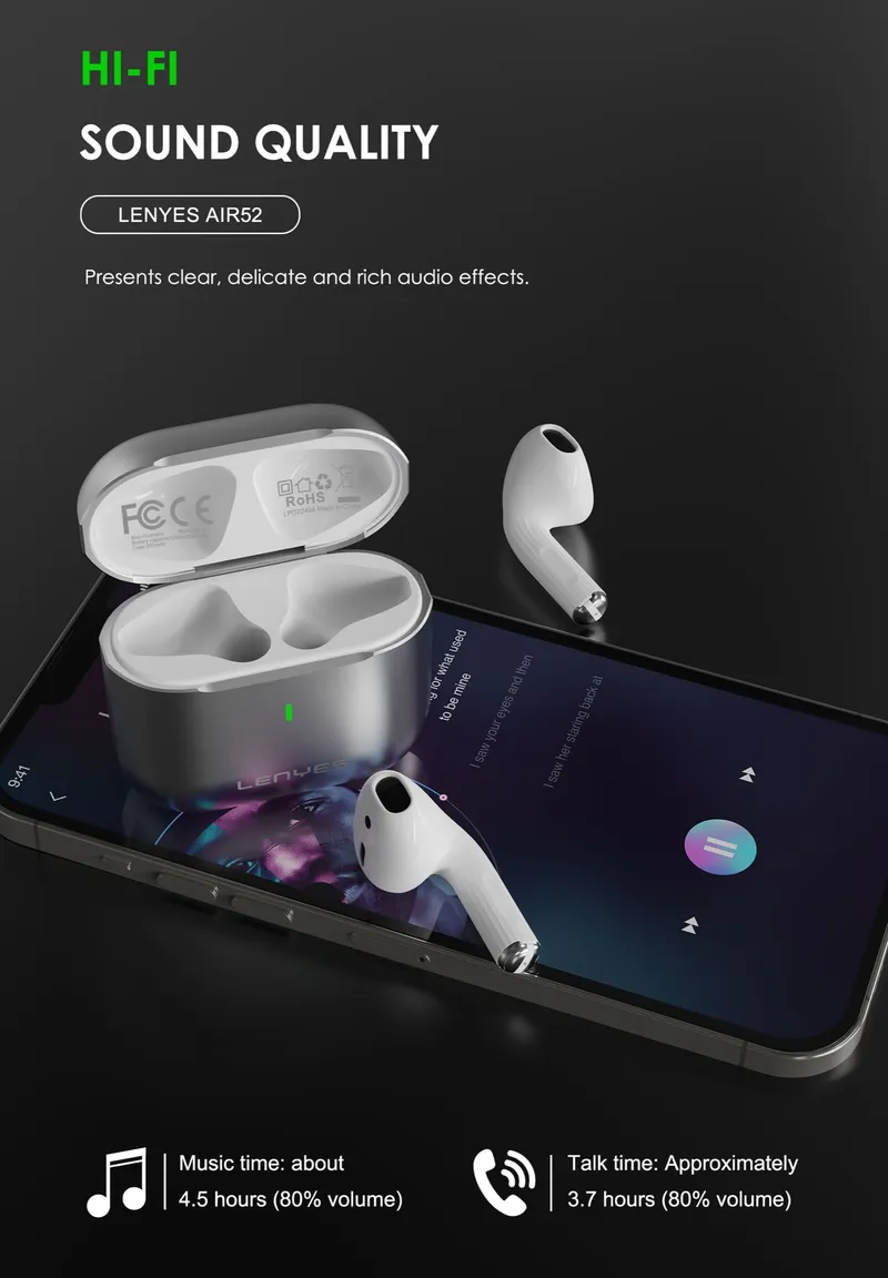 Lenyes Wireless Earbuds AIR 52