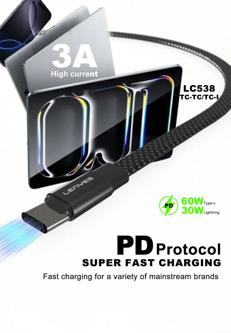 Lenyes USB-C to Lightning Cable LC538