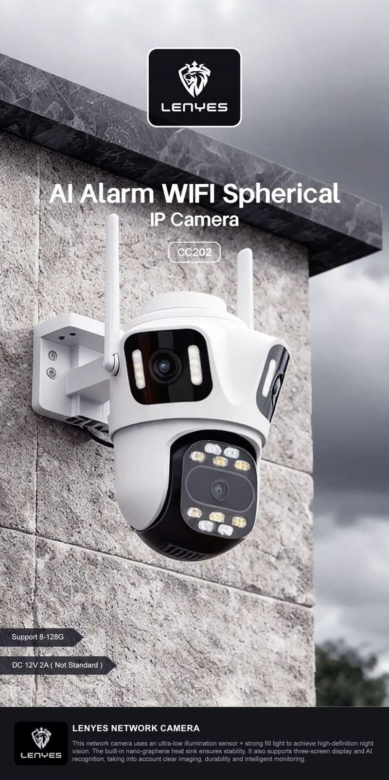 Lenyes 3-Lens Spherical Camera CC202-US