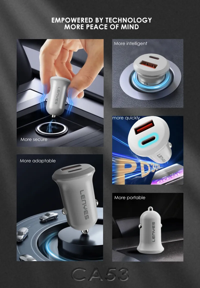 Lenyes 30 W Car Charger CA53