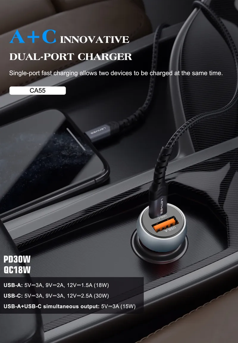 Lenyes 30 W Car Charger CA55