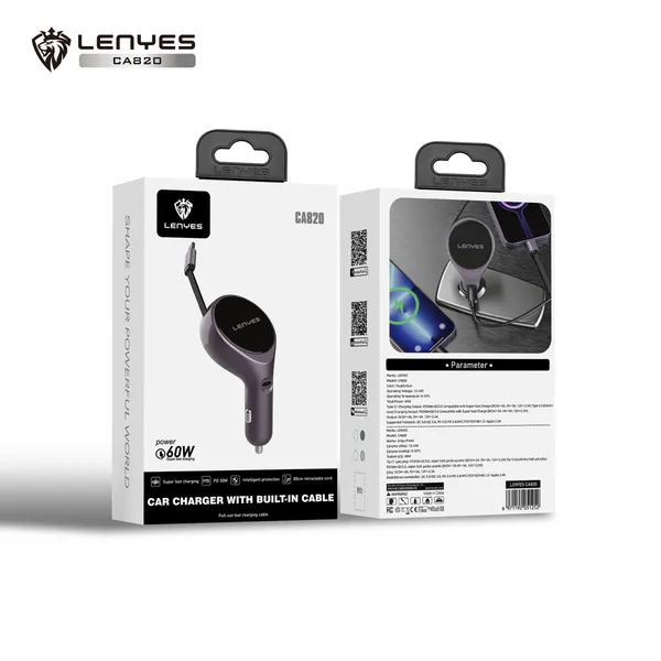 Lenyes 60 W Car Charger CA820