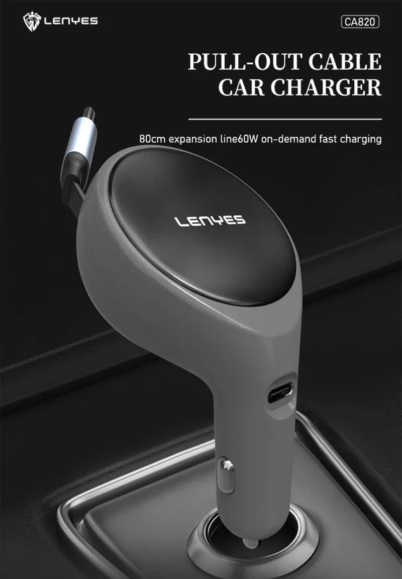 Lenyes 60 W Car Charger CA820