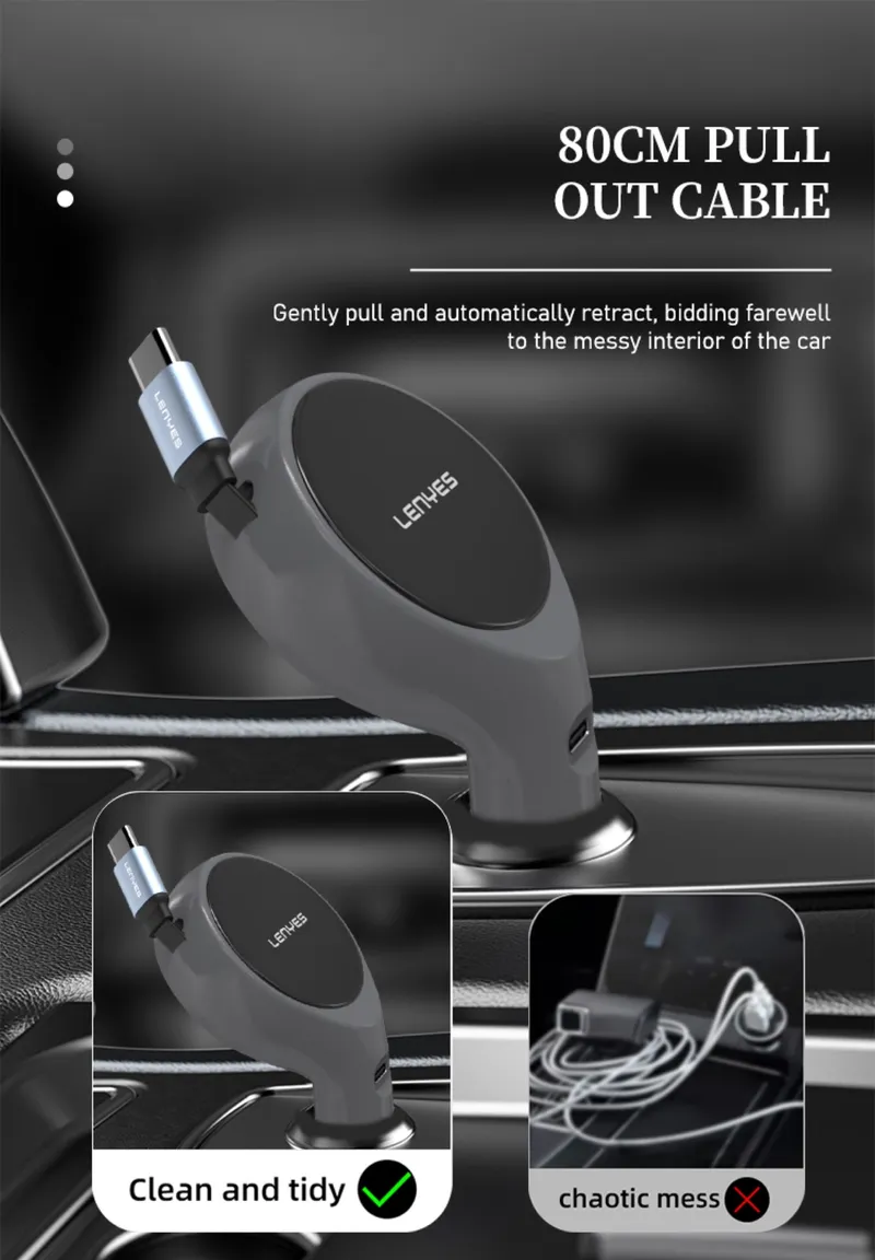 Lenyes 60 W Car Charger CA820