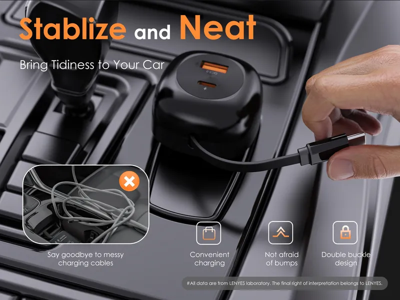 Lenyes 60 W Car Charger CA59