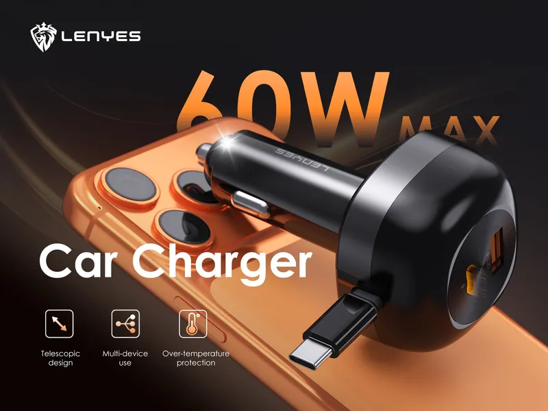 Lenyes 60 W Car Charger CA59