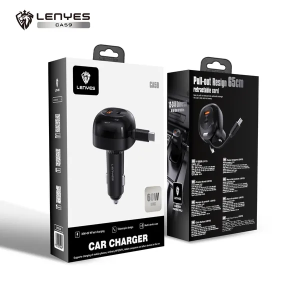 Lenyes 60 W Car Charger CA59