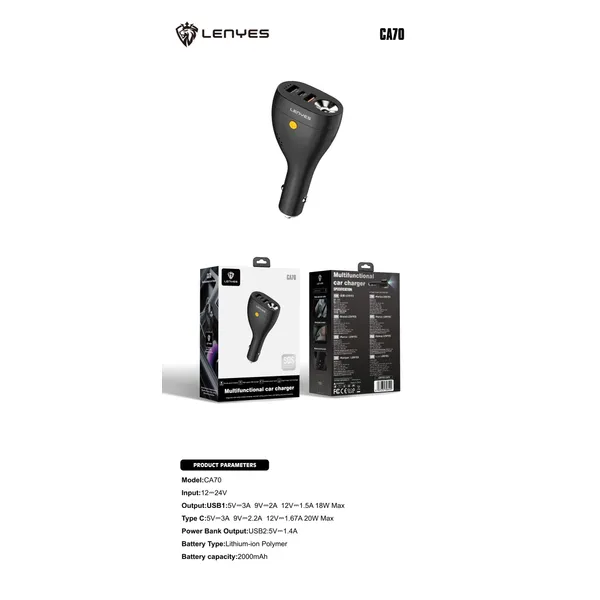 Lenyes Car Charger CA70