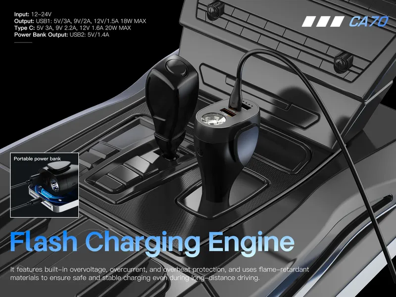 Lenyes Car Charger CA70
