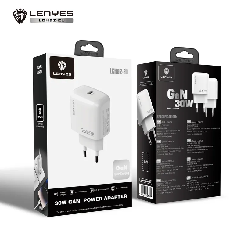 Lenyes 30 W GaN Wall Charger LCH92-EU with Cable