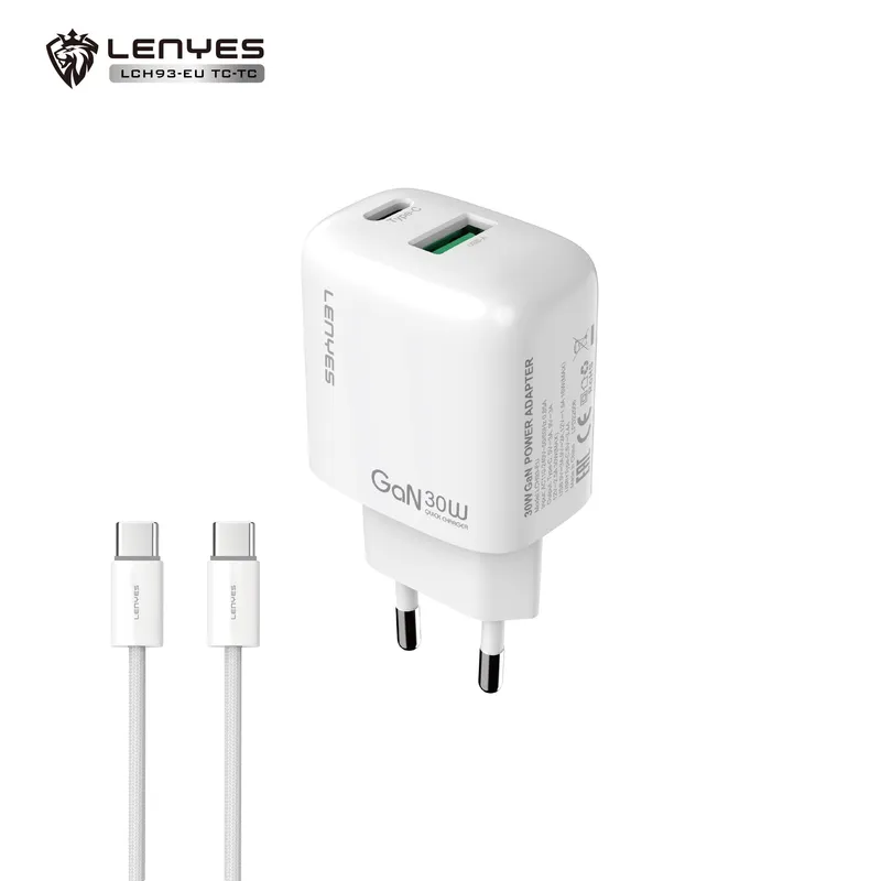 Lenyes 30 W GaN Wall Charger LCH93-EU with Cable