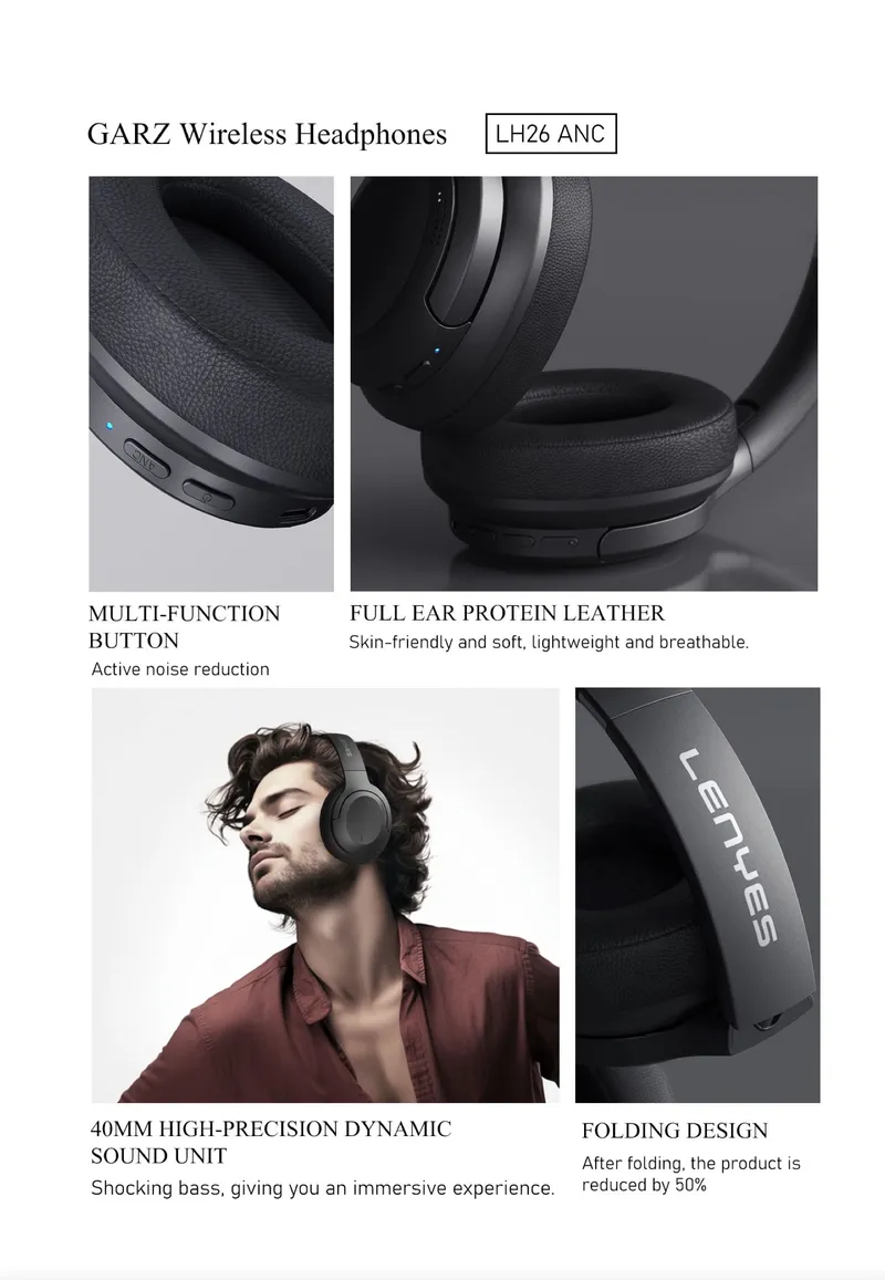 Lenyes ANC Headphones LH26