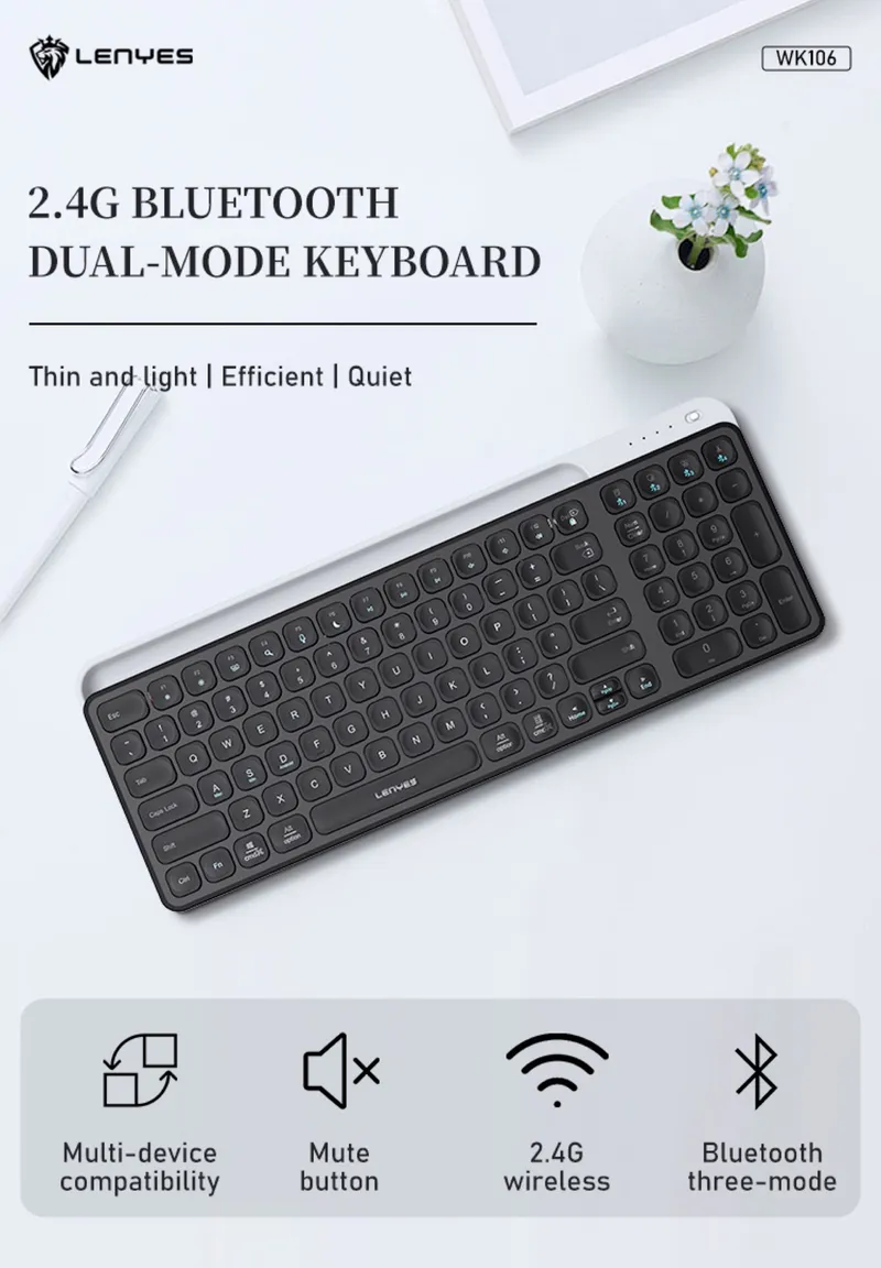Lenyes Wireless Keyboard WK106