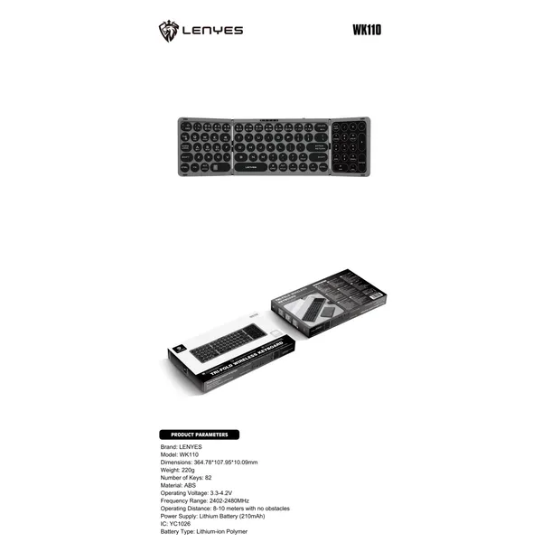 Lenyes Wireless Keyboard WK110