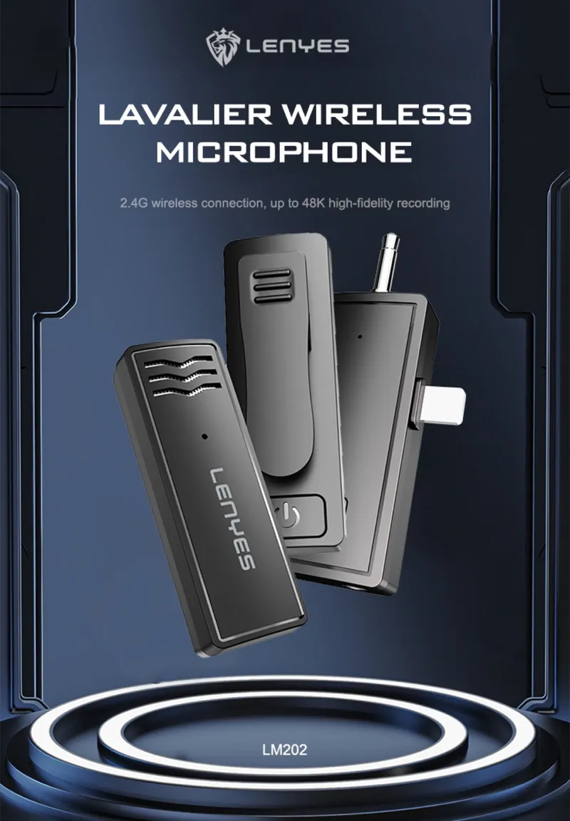 Lenyes Wireless Lavalier Microphone LM202