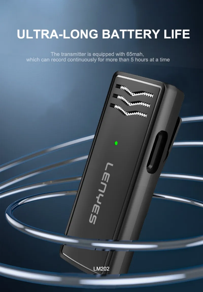 Lenyes Wireless Lavalier Microphone LM202