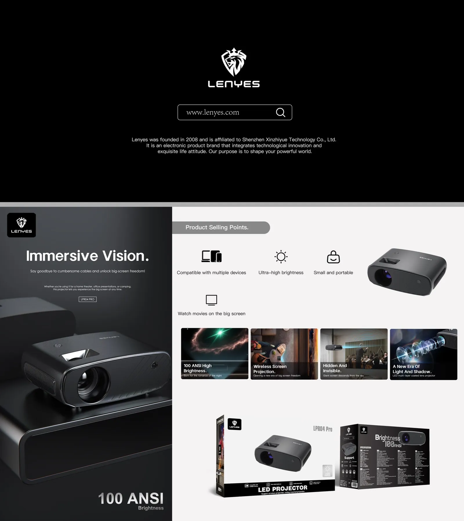 Lenyes Smart Projector LPR04