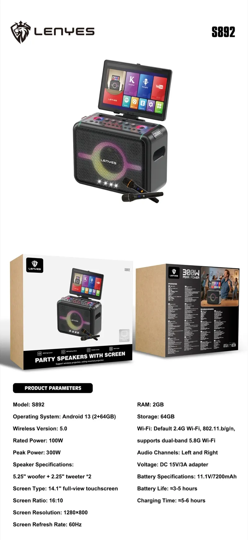 Lenyes Speaker S892