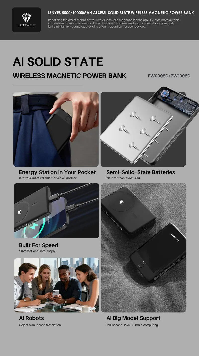 Lenyes 10,000 mAh Power Bank PW1008D