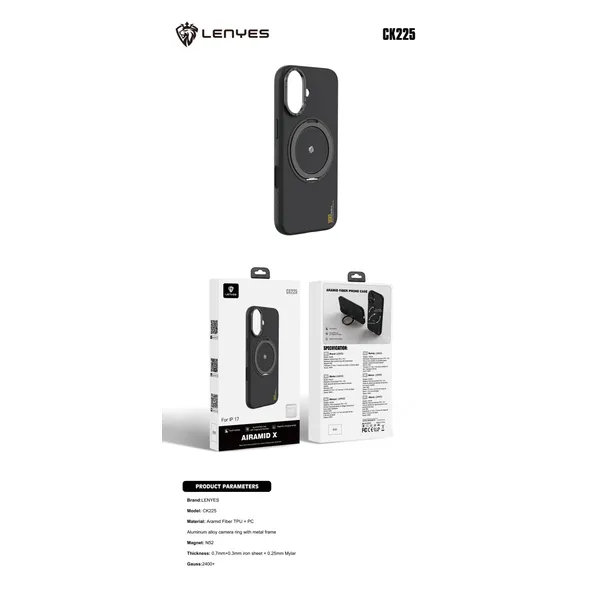 Lenyes Case for iPhone 17 Pro CK225