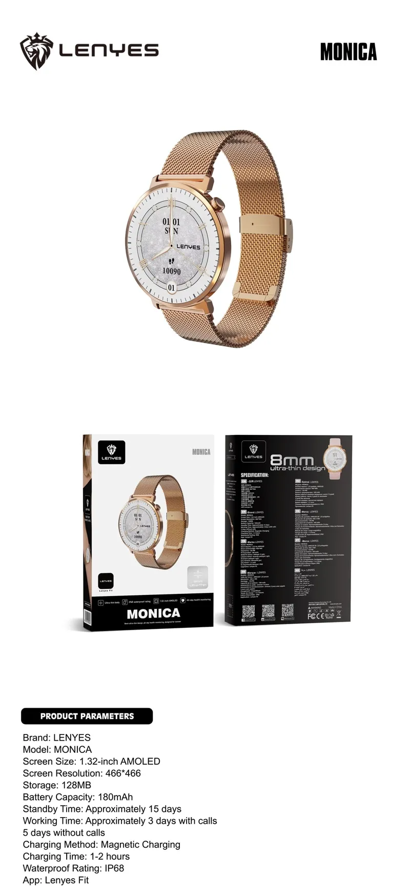 Lenyes Smart Watch MONICA