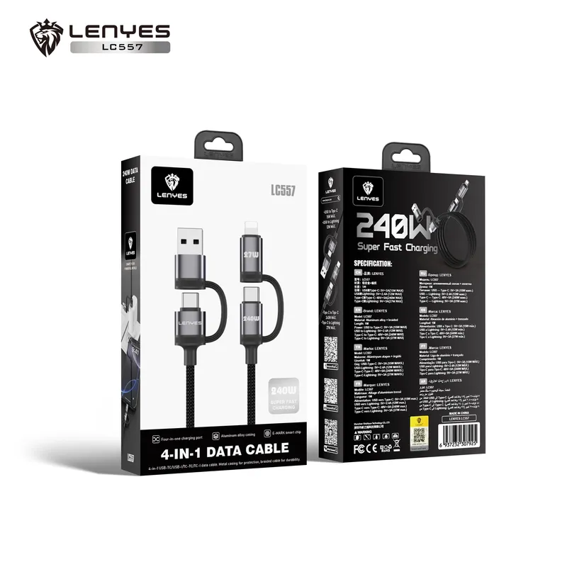 Lenyes 4-in-1 Braided Cable LC557