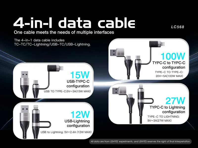 Lenyes 4-in-1 Cable LC568