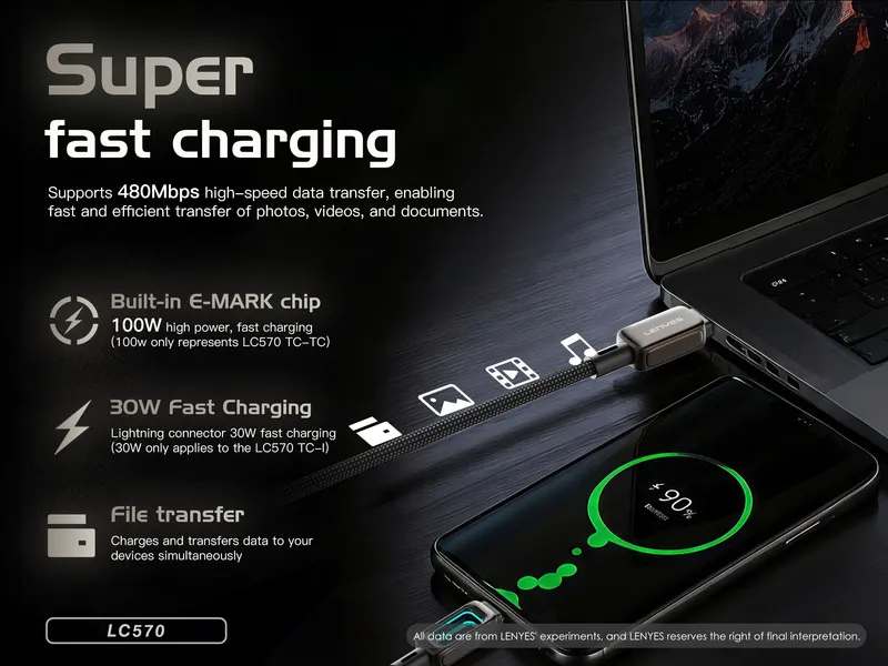 Lenyes USB-C to USB-C Cable LC570