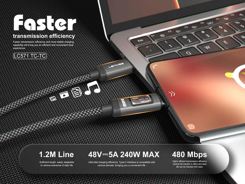 Lenyes USB-C to USB-C Cable LC571