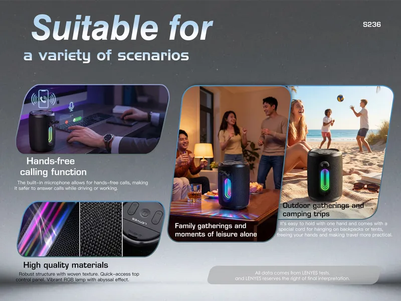 Lenyes Bluetooth Speaker S236