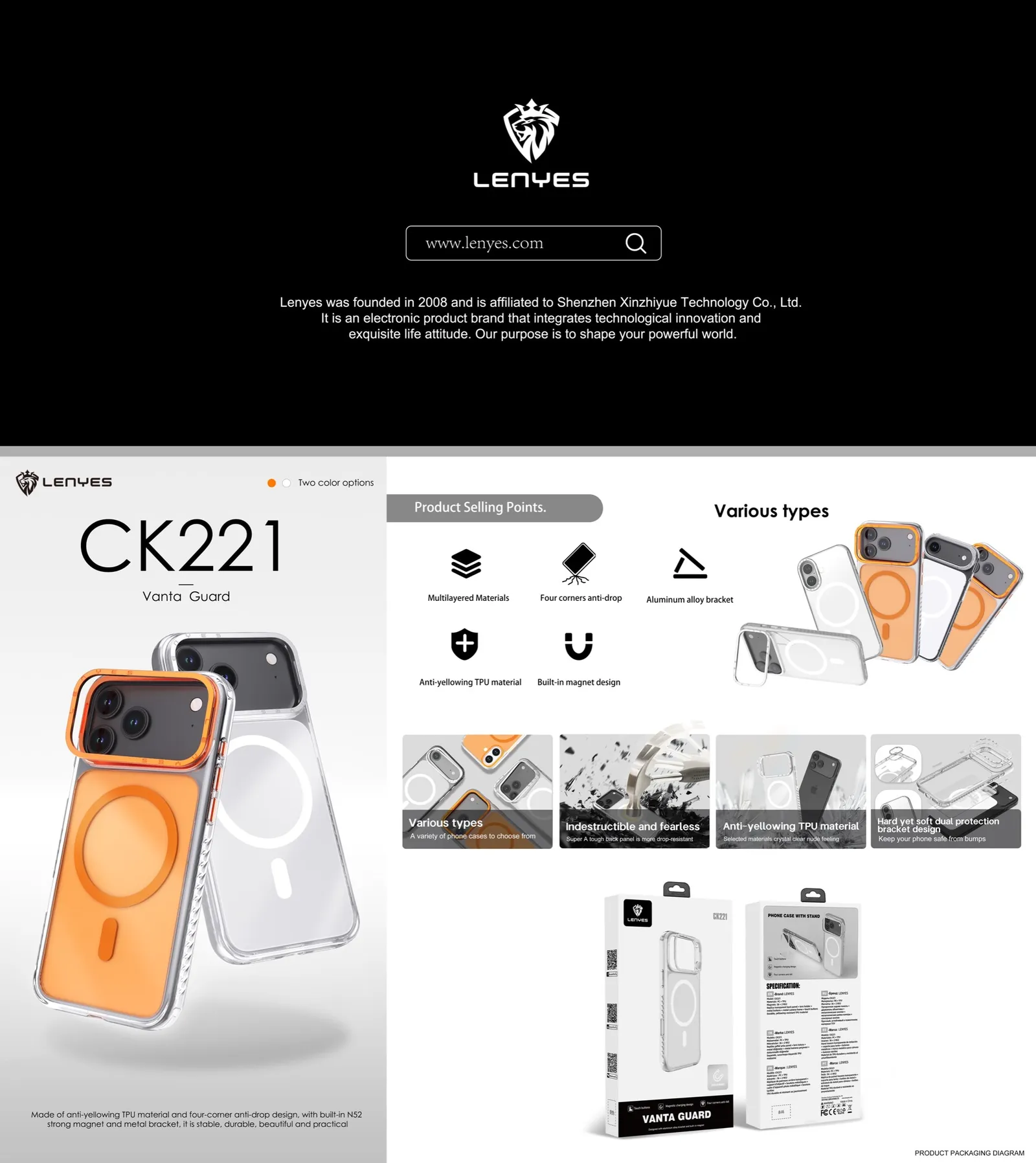 Lenyes Case for iPhone 17 Pro Max CK221
