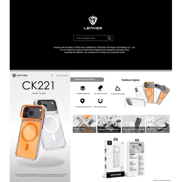 Lenyes Case for iPhone 17 Pro Max CK221