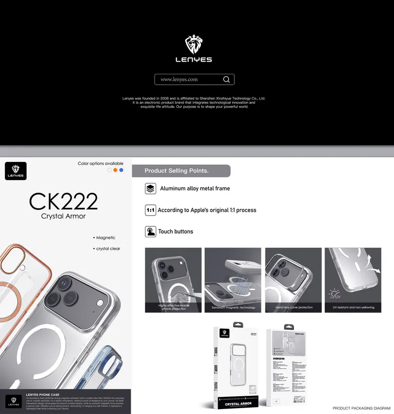 Lenyes Case for iPhone 17 Pro Max CK222