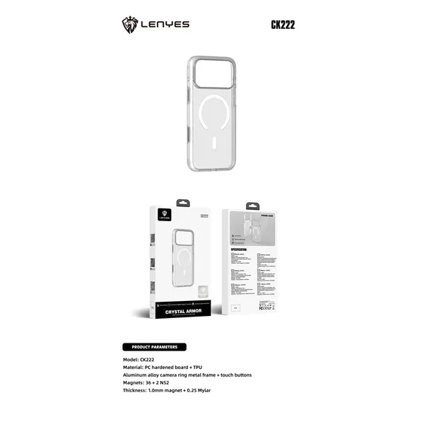 Lenyes Case for iPhone 17 Pro Max CK222