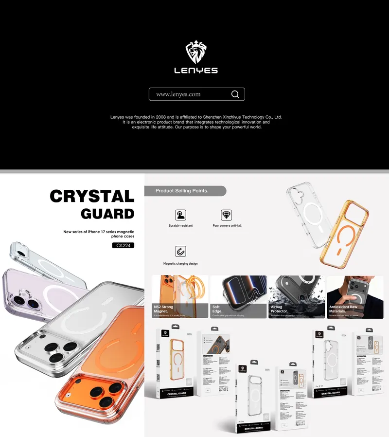 Lenyes Crystal Guard Case for iPhone 17 CK224