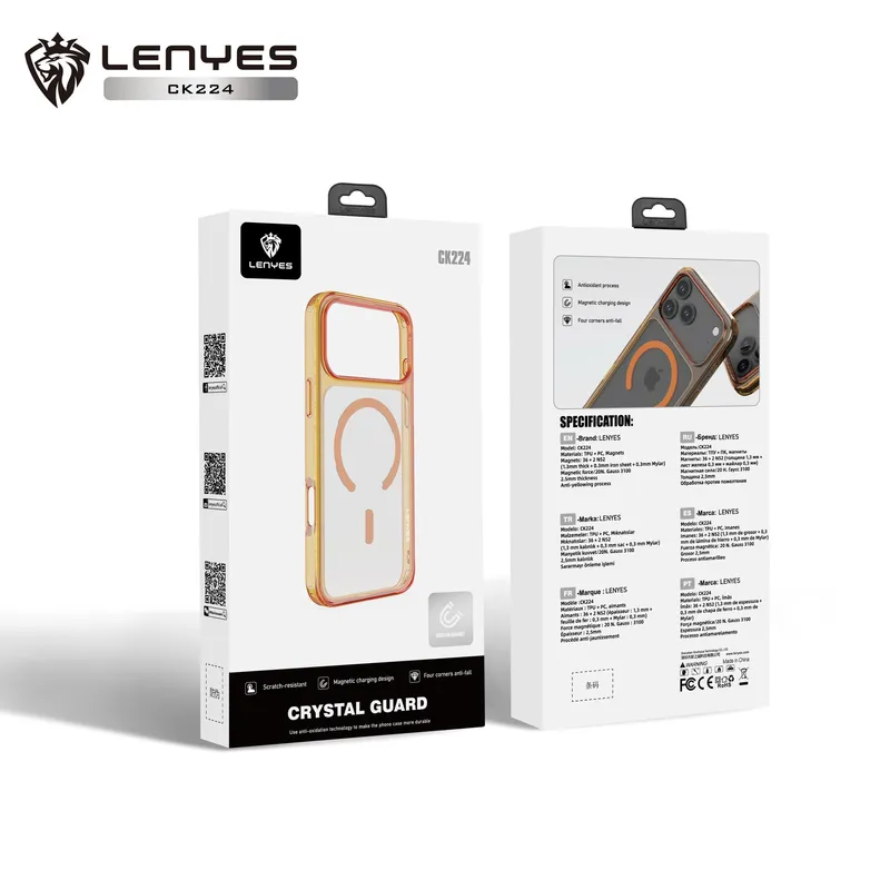Lenyes Crystal Guard Case for iPhone 17 Pro Max CK224