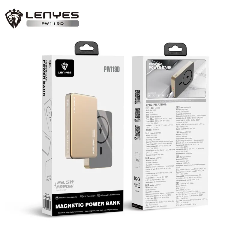Lenyes 10,000 mAh Power Bank PW119D