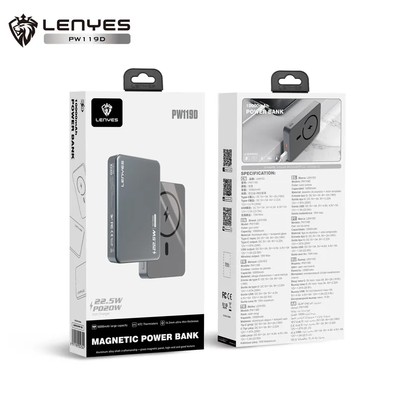Lenyes 10,000 mAh Power Bank PW119D