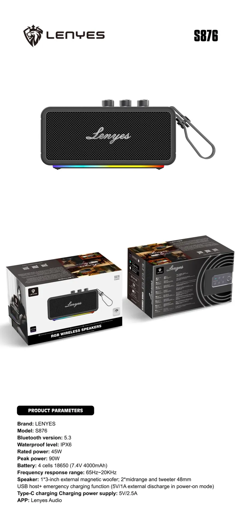 Lenyes Speaker S876